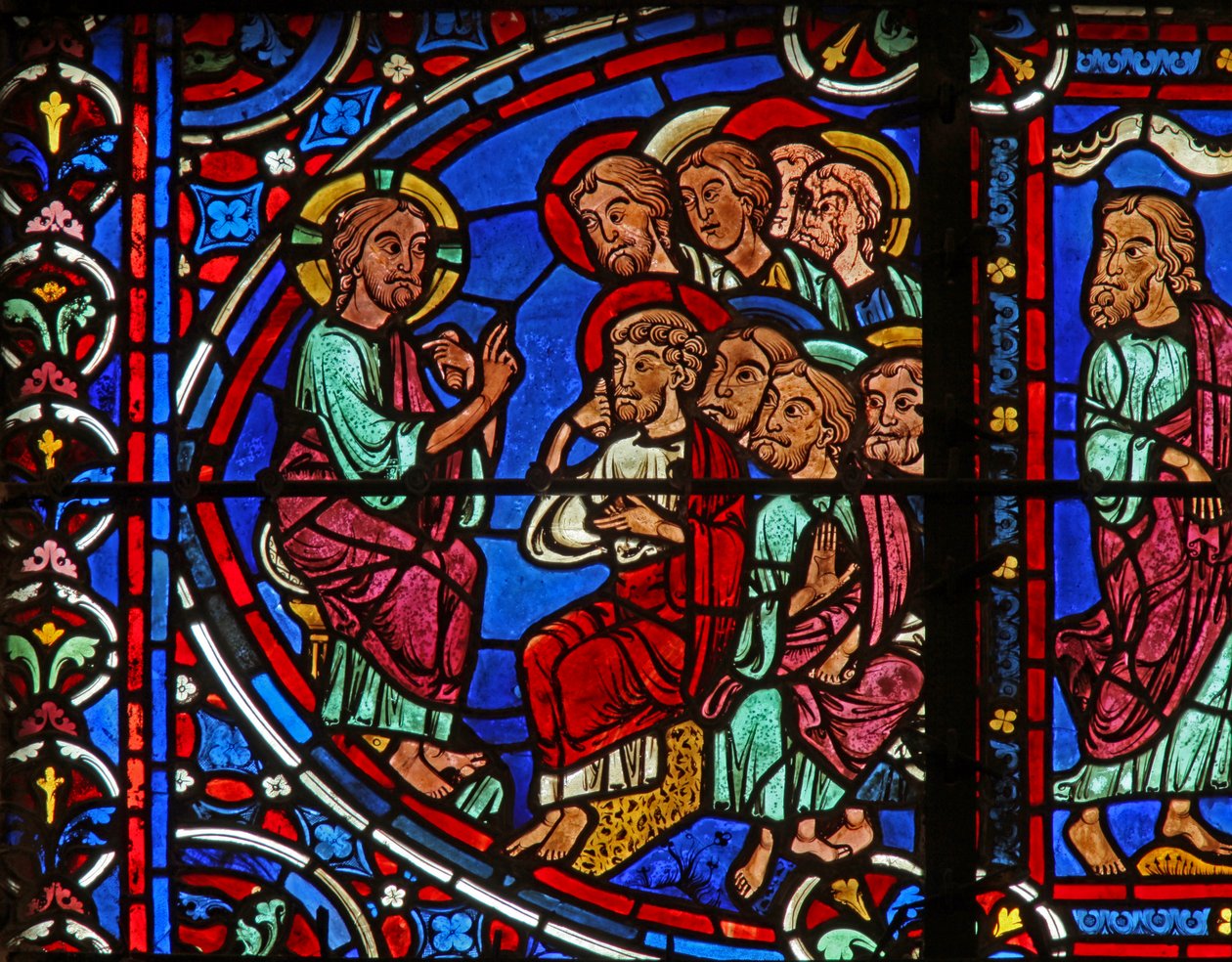 Christus mit 2 Aposteln von French School