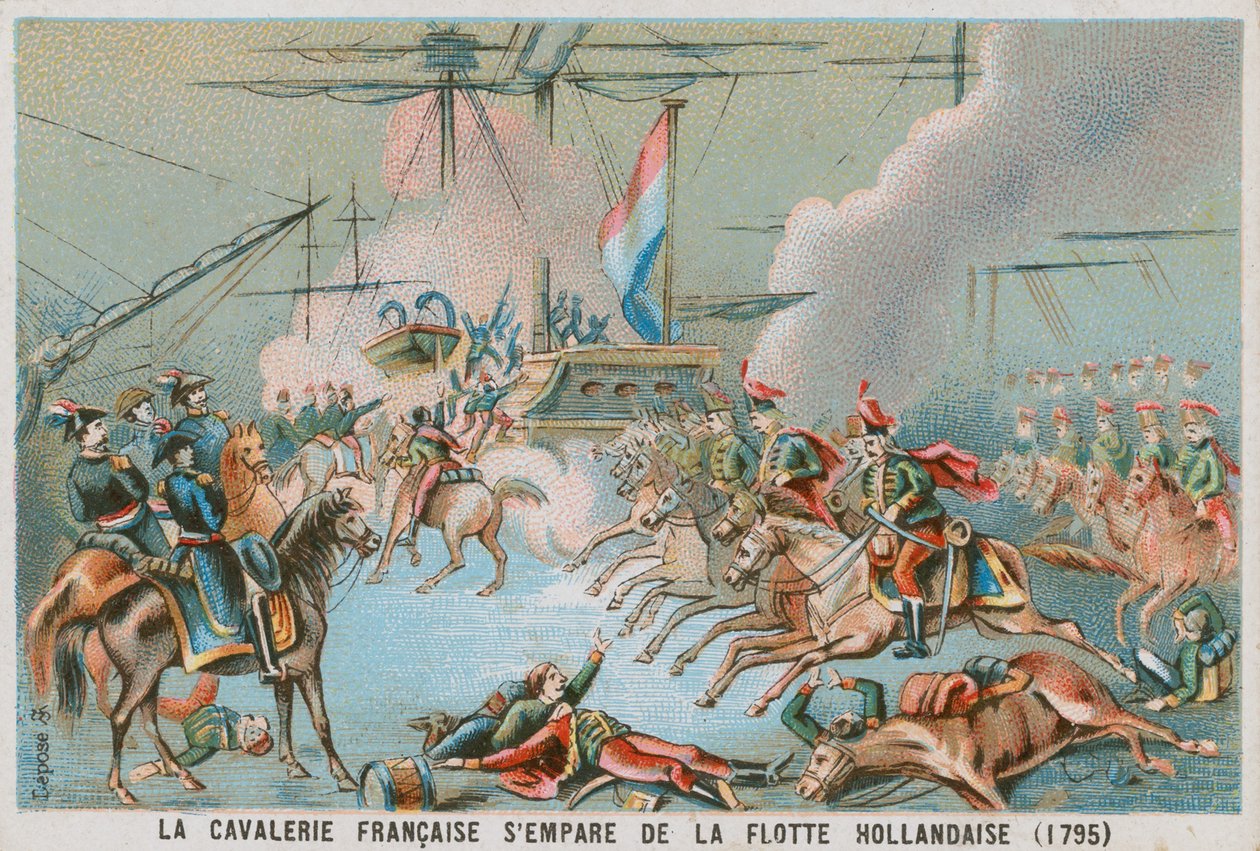 Französische Kavallerie erobert die niederländische Flotte, 1795 von French School