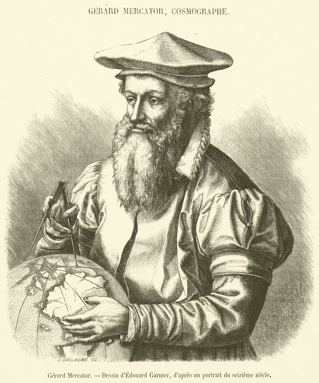 Gerard Mercator (Gravur) von French School