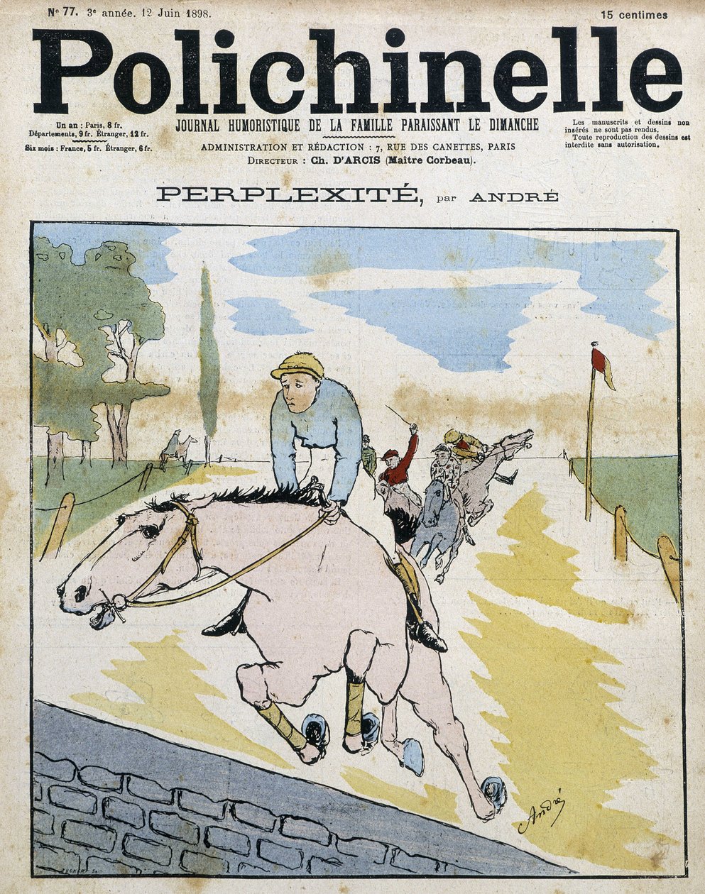 Pferderennen - in „Polichinelle“ von French School
