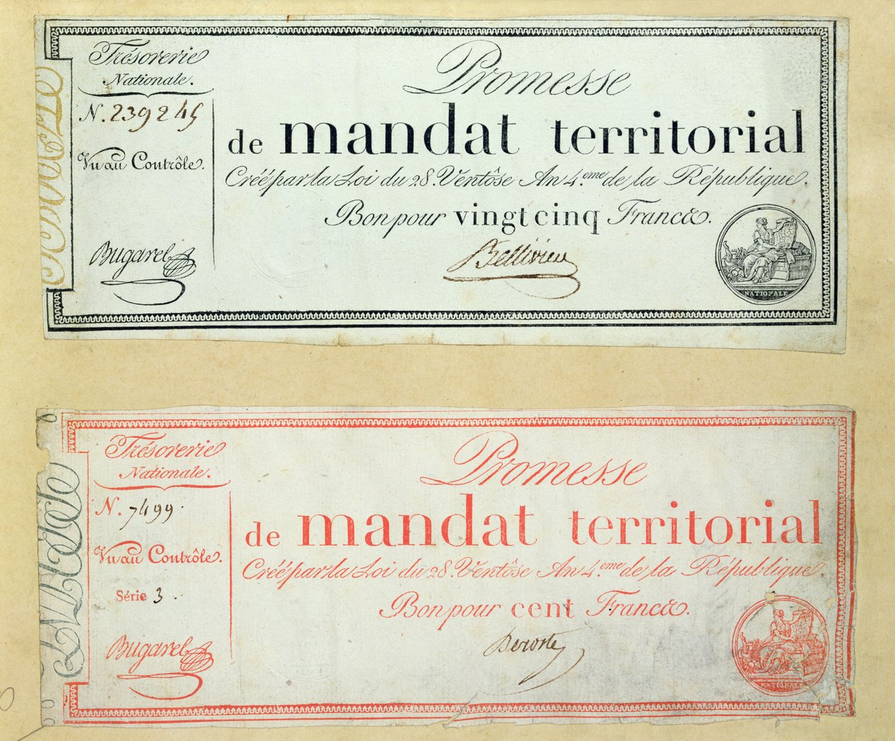 Mandats Territoriaux, ca. 1796 von French School