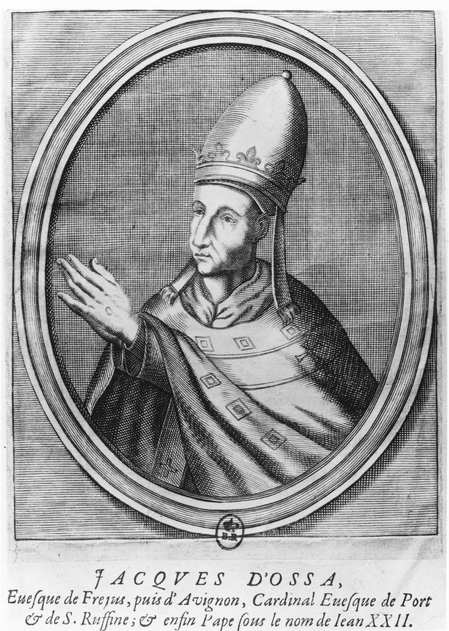Papst Johannes XXII. (Stich) von French School