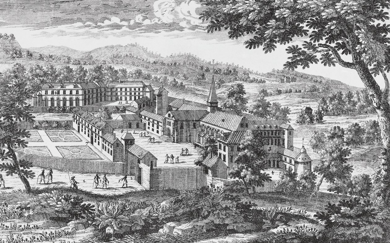 Abtei Port-Royal-des-Champs, Gravur, Frankreich von French School
