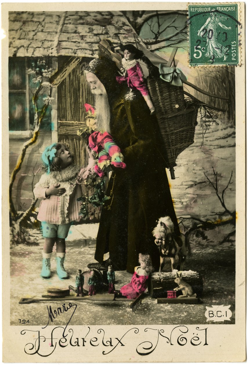 Postkarte: Frohe Weihnachten, Mary von French School
