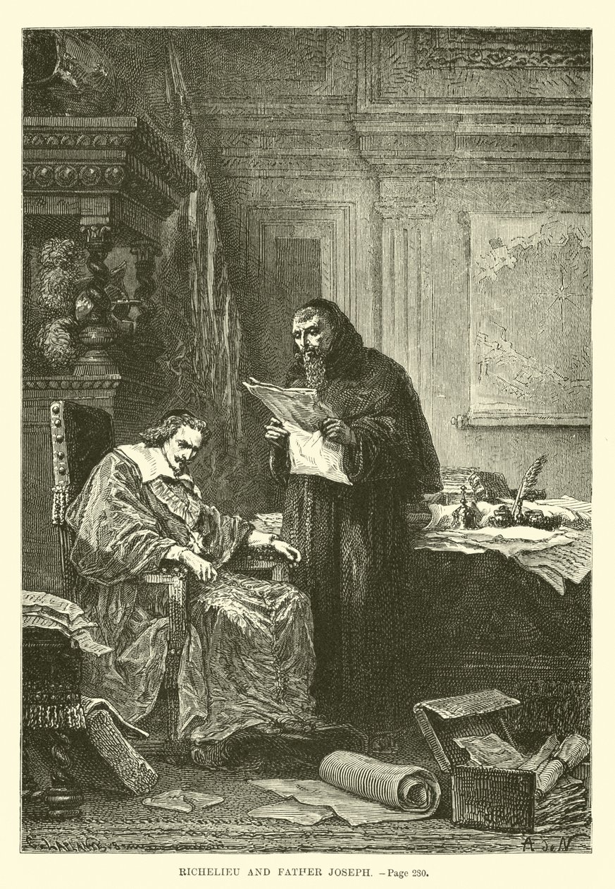 Richelieu und Pater Joseph von French School