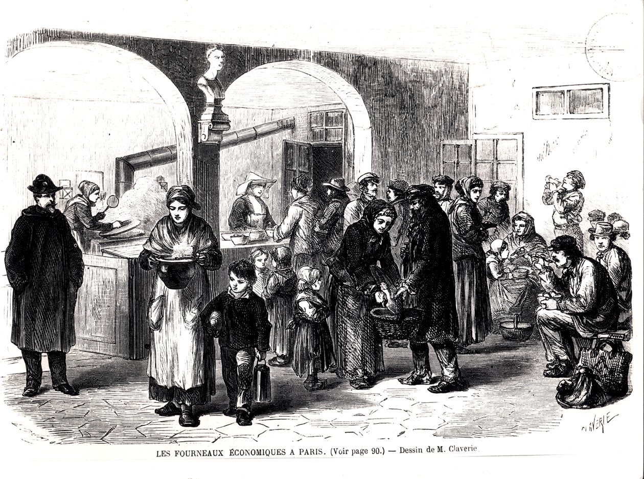Suppenküche in Paris, ca. 1860 von French School