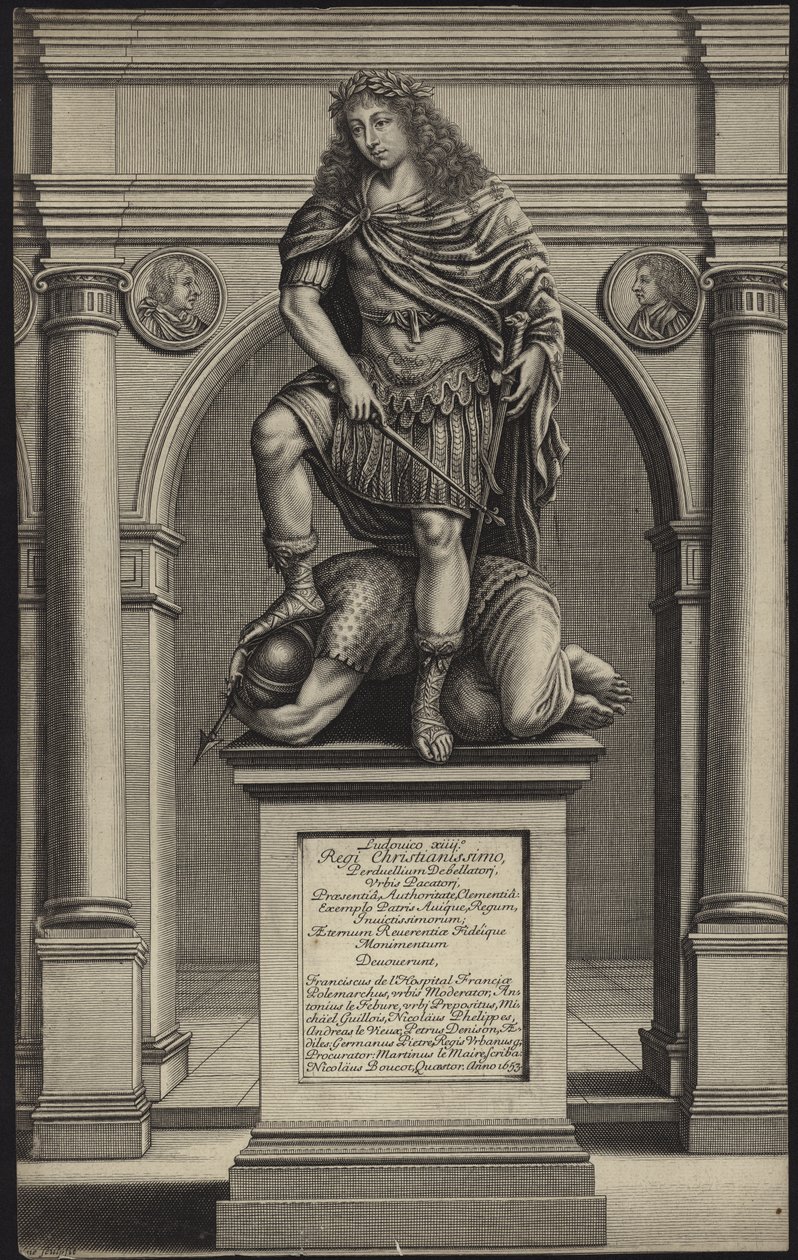 Statue von König Ludwig XIII. von Frankreich von French School