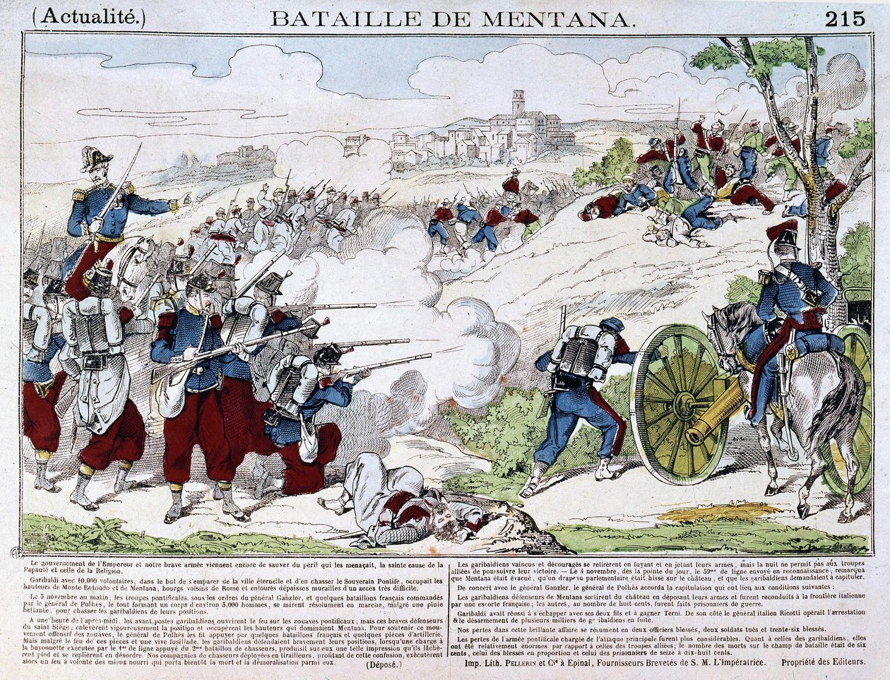 Die Schlacht von Mentana am 3. November von French School