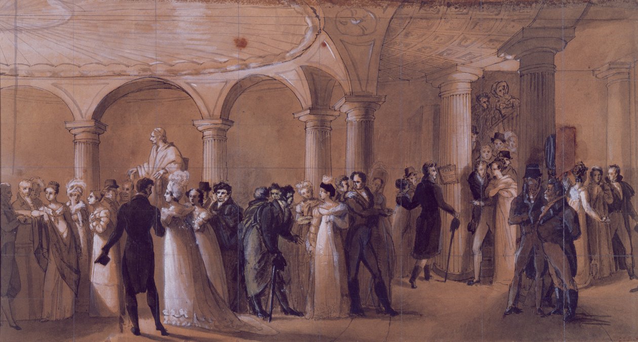 Das Peristyl im Théâtre-Français, ca. 1822 von French School