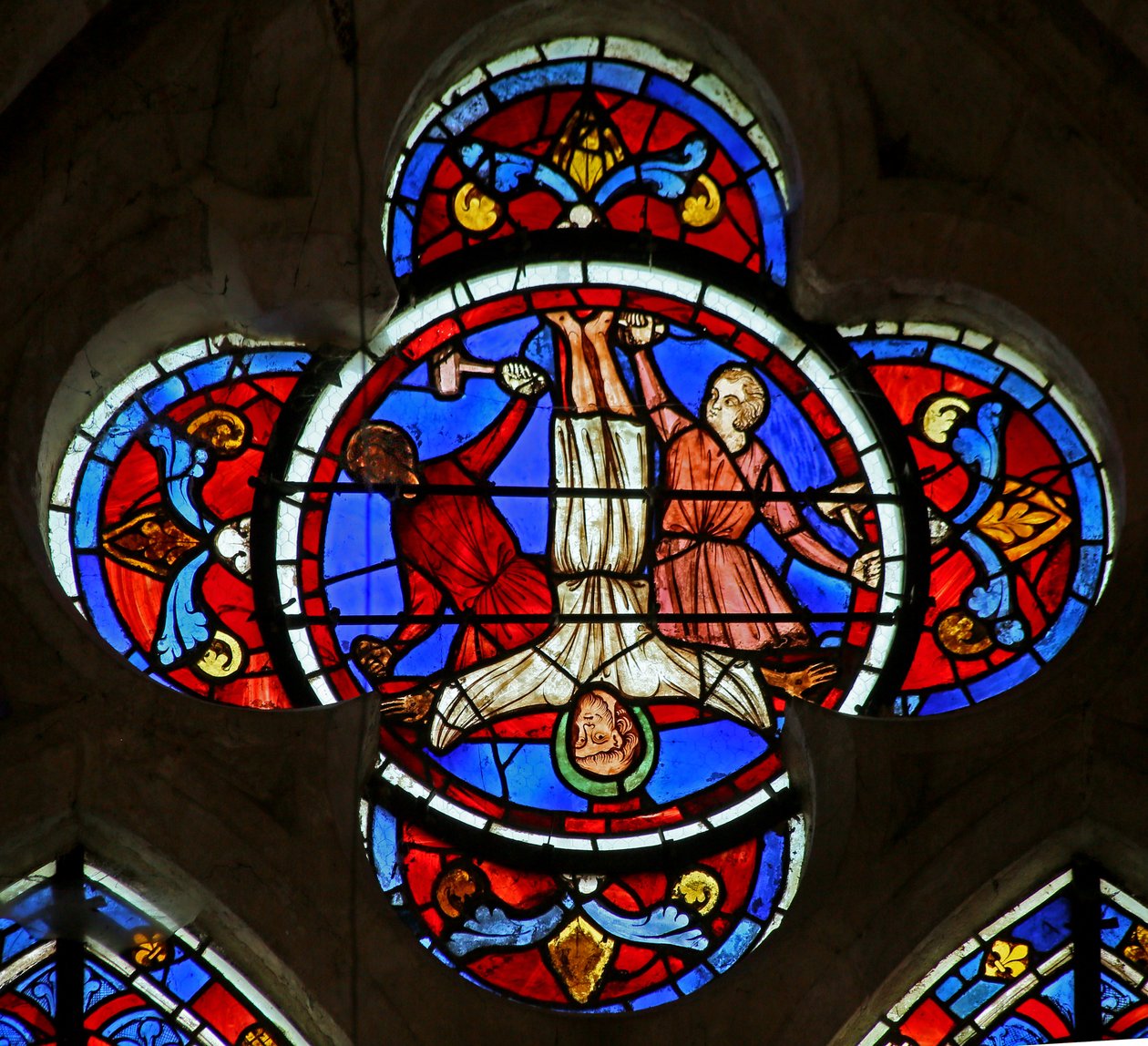 Die Kreuzigung des heiligen Petrus von French School