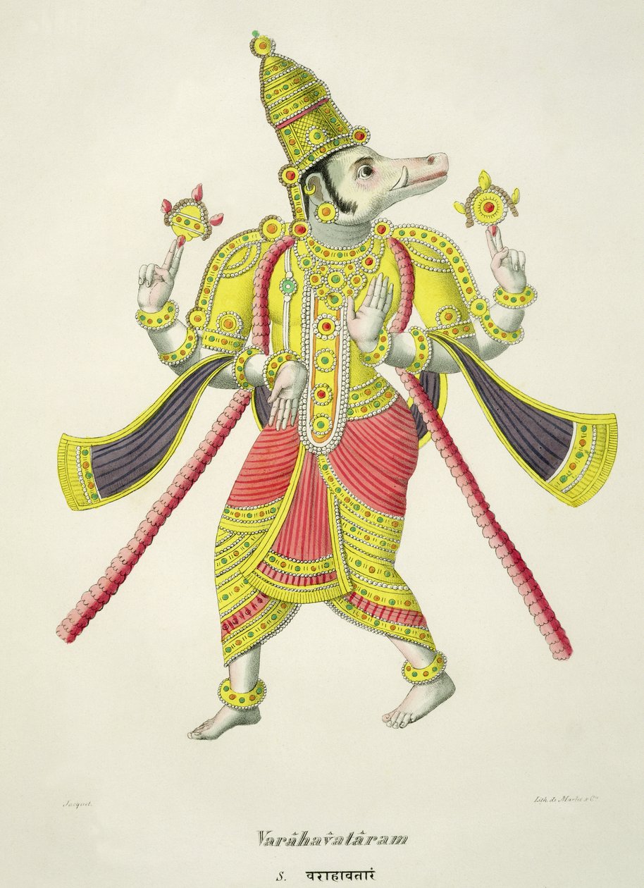 Varaha, graviert von de Marlet von French School