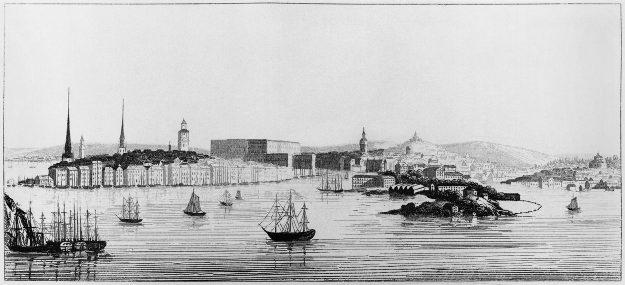 Ansicht von Stockholm, 1841 von French School