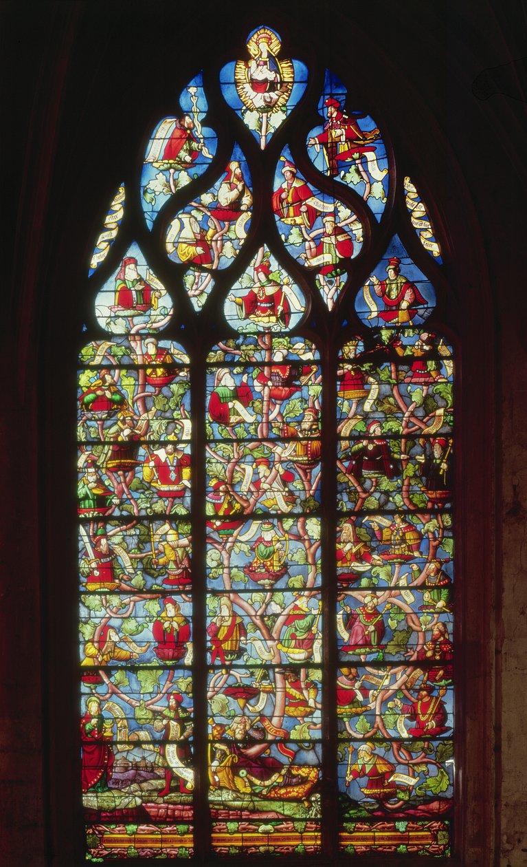 Fenster mit dem Baum Jesse von French School