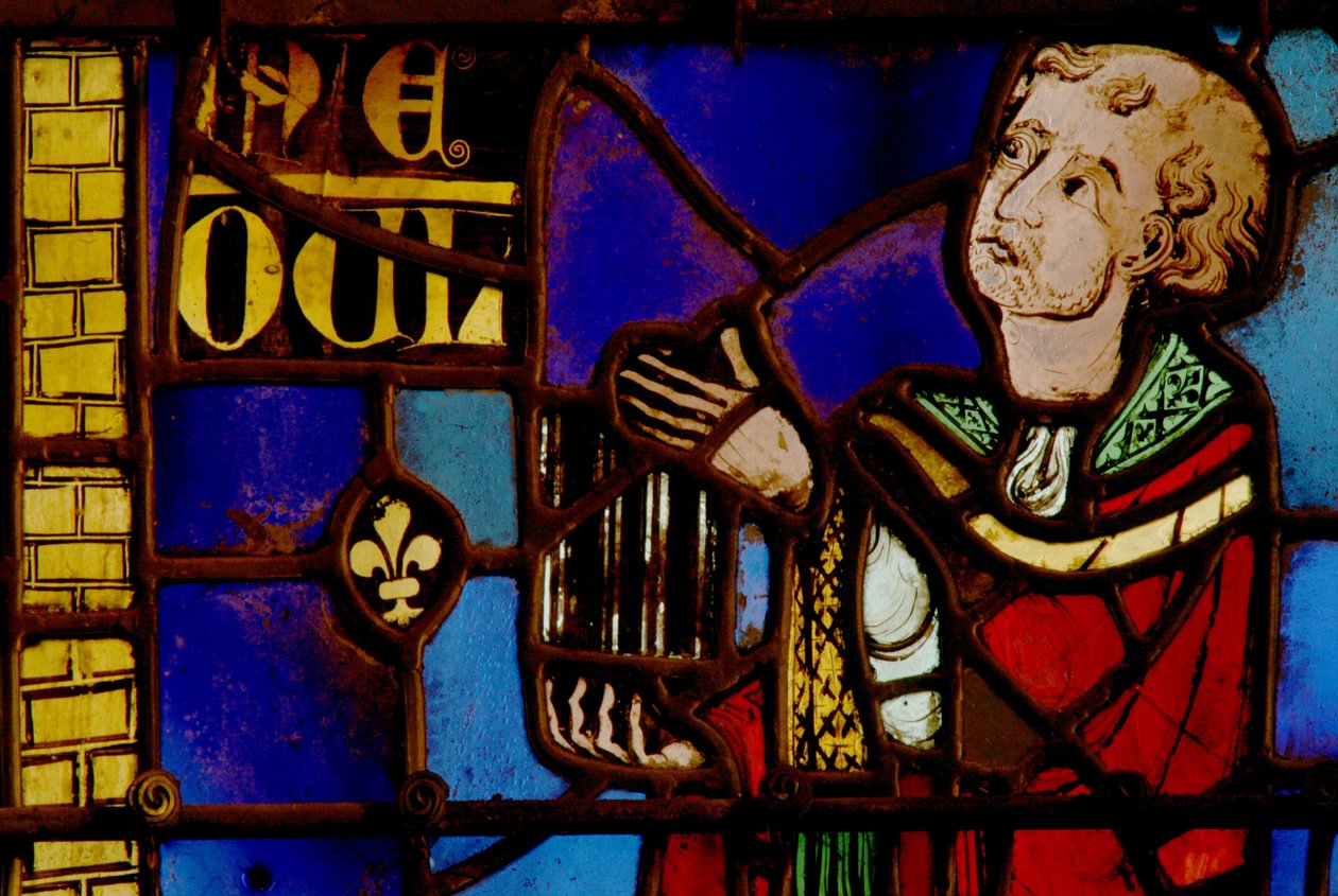 Fenster w10 mit einer Spenderfigur von French School