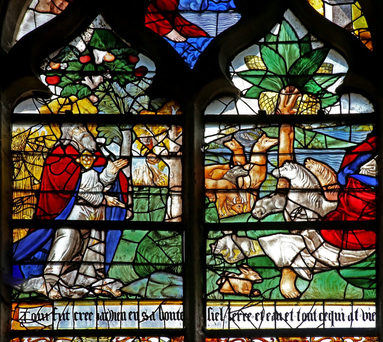 Fenster w120, Gott der Schöpfer von French School