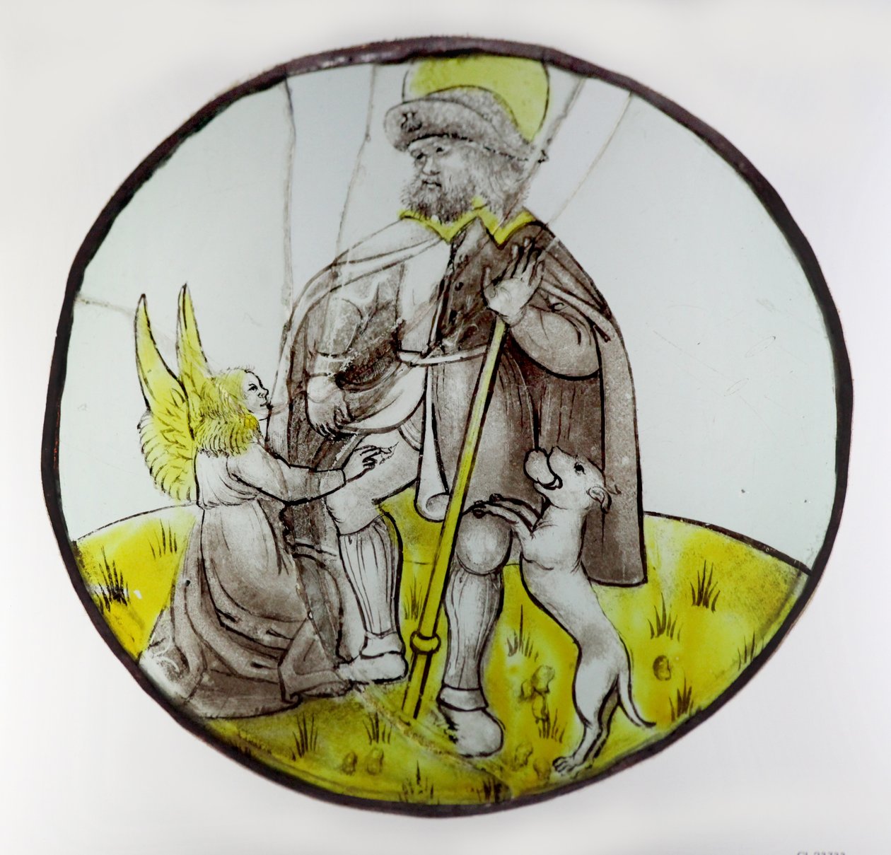 Fenster w74, Darstellung des Heiligen Rochus von French School