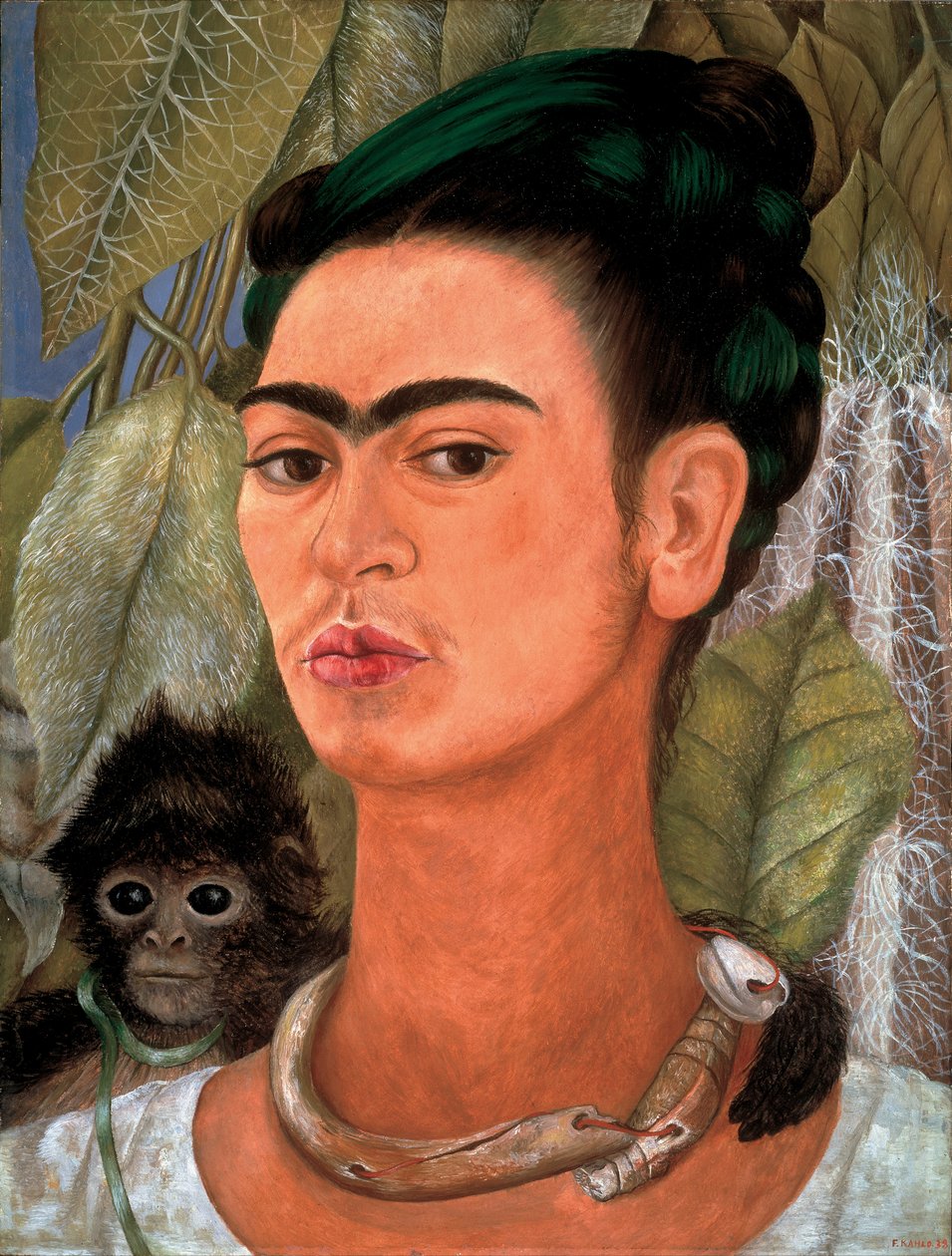 Selbstporträt mit Affe von Frida Kahlo