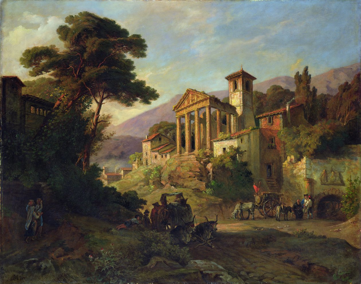 Italienische Landschaft, 1871 von Friedrich Wilhelm Mueller