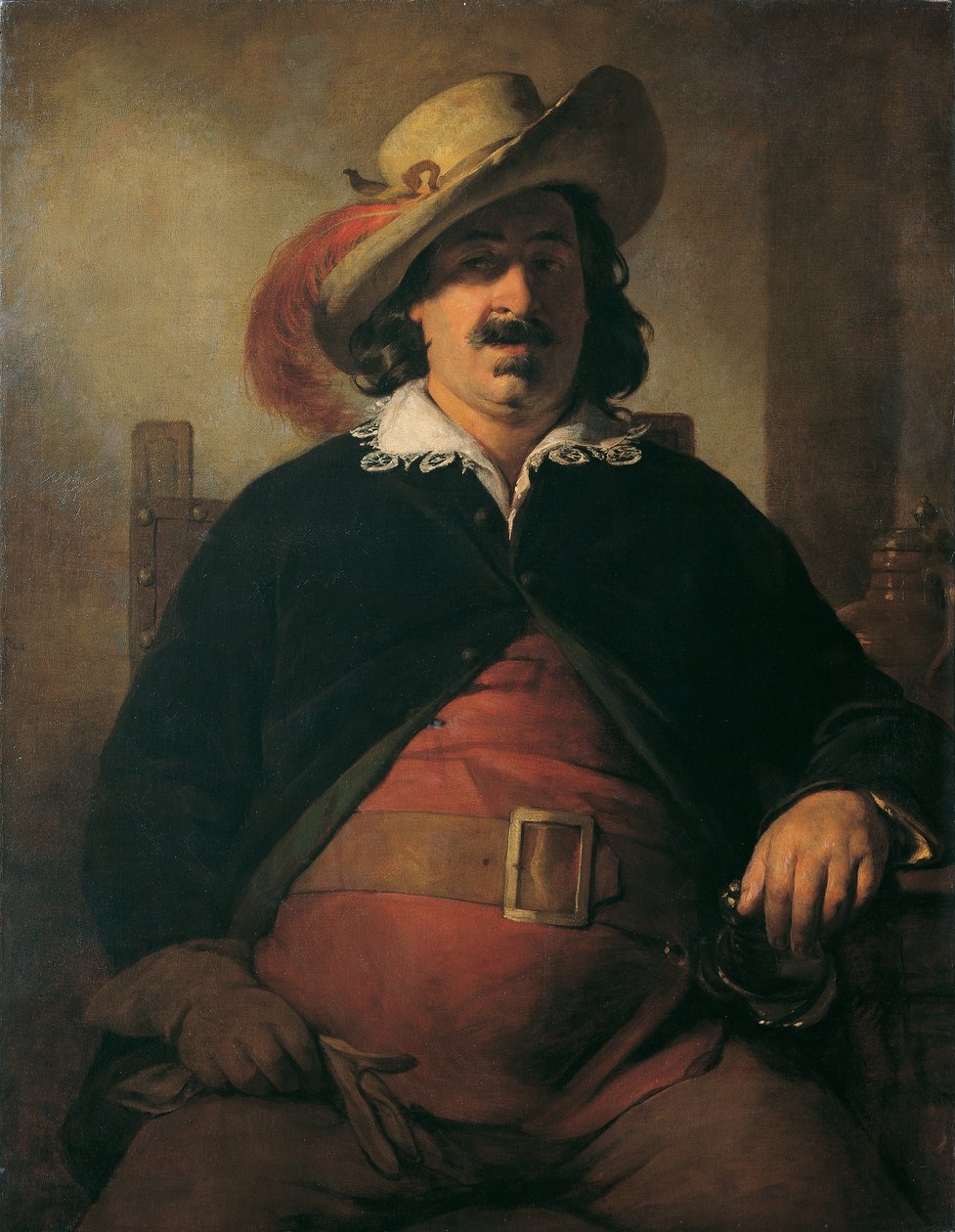 Der Landschaftsmaler Ignaz Raffalt als Falstaff von Friedrich von Amerling