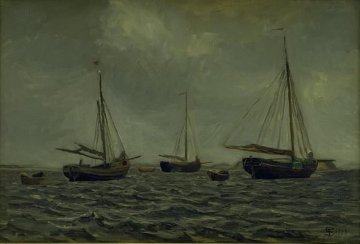 Schiffe vor Anker von Fritz Syberg