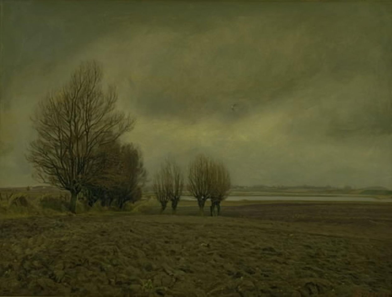 Winterlandschaft in der Nähe des Taarby-Strandes auf Fünen von Fritz Syberg