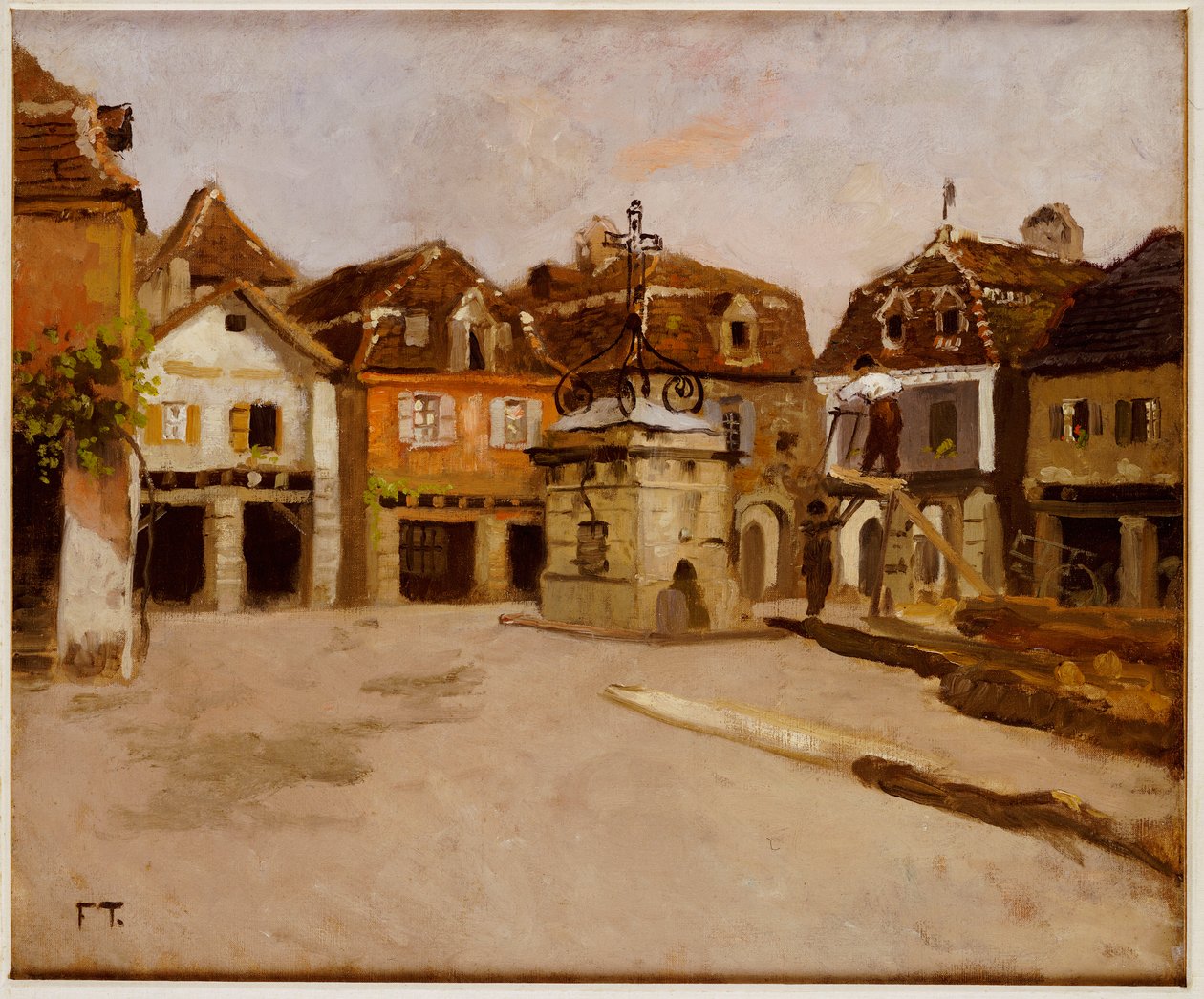 Ein Stadtplatz von Frits Thaulow