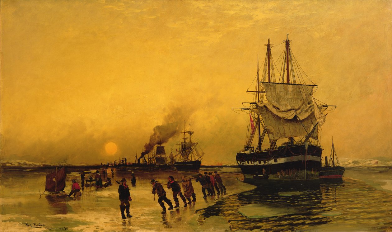Zusammenstoßen von Fritz Thaulow