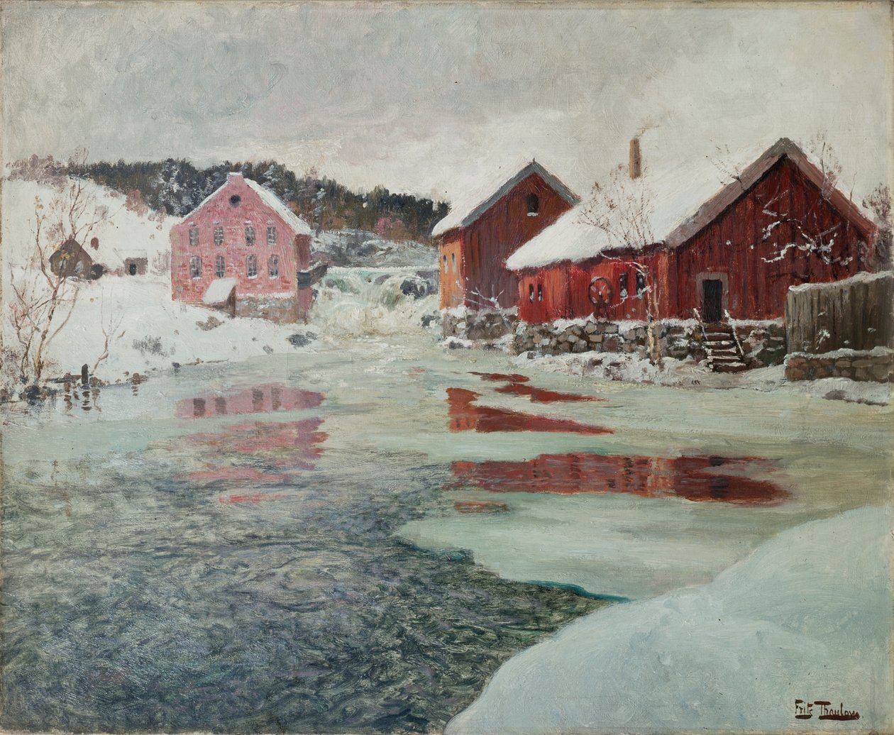 Vom Akers Fluss von Fritz Thaulow