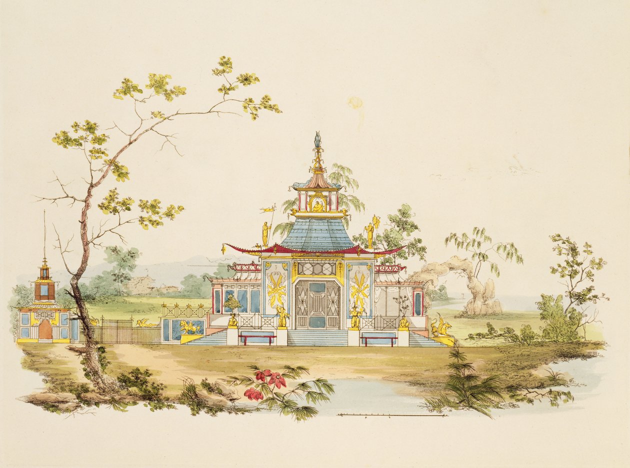 Entwurf für einen chinesischen Tempel, ca. 1810 von G. Landi