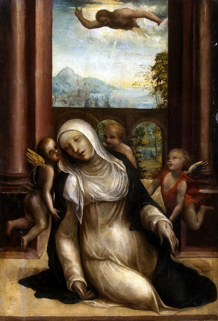Stigmatisation und Ohnmacht der hl. Katharina von Siena von Giovanni Antonio Bazzi Sodoma