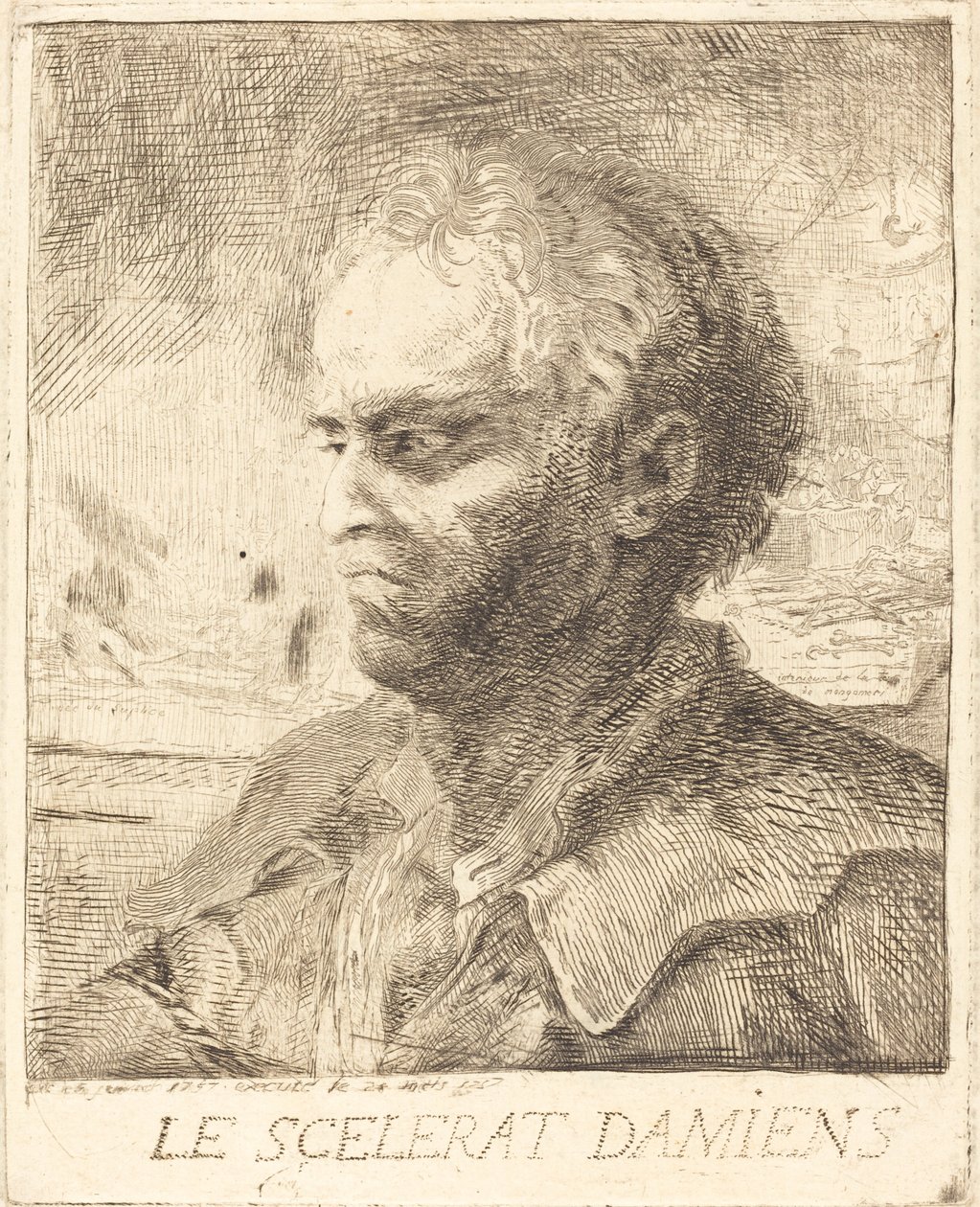 Der Schurke Damiens von Gabriel Jacques de Saint Aubin