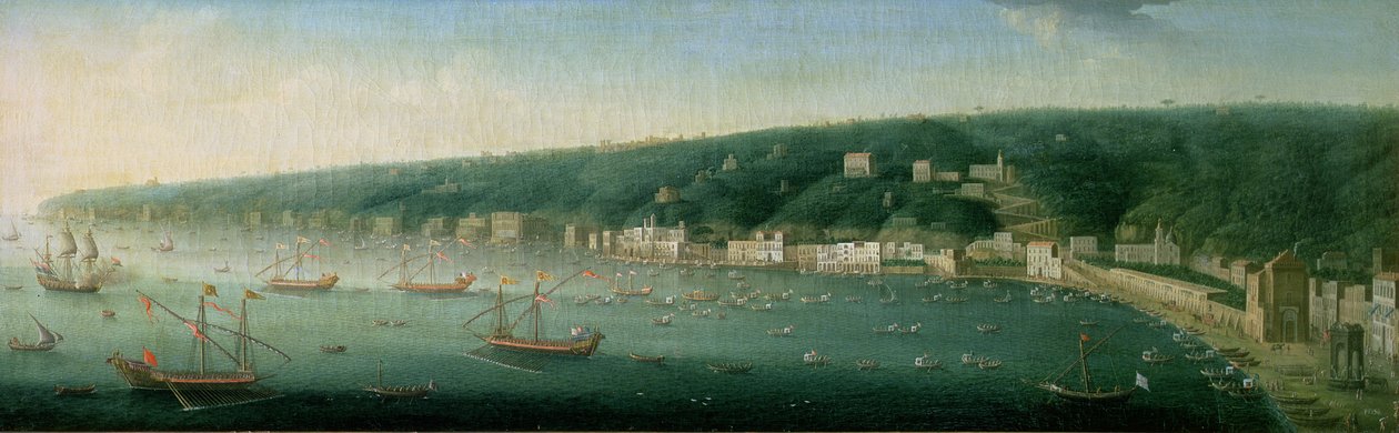 Blick auf Neapel von Osten, 1730 von Gaspar Butler