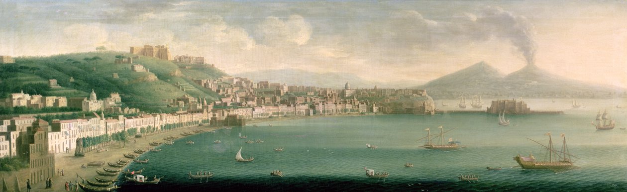 Blick auf Neapel von Westen, 1730 von Gaspar Butler