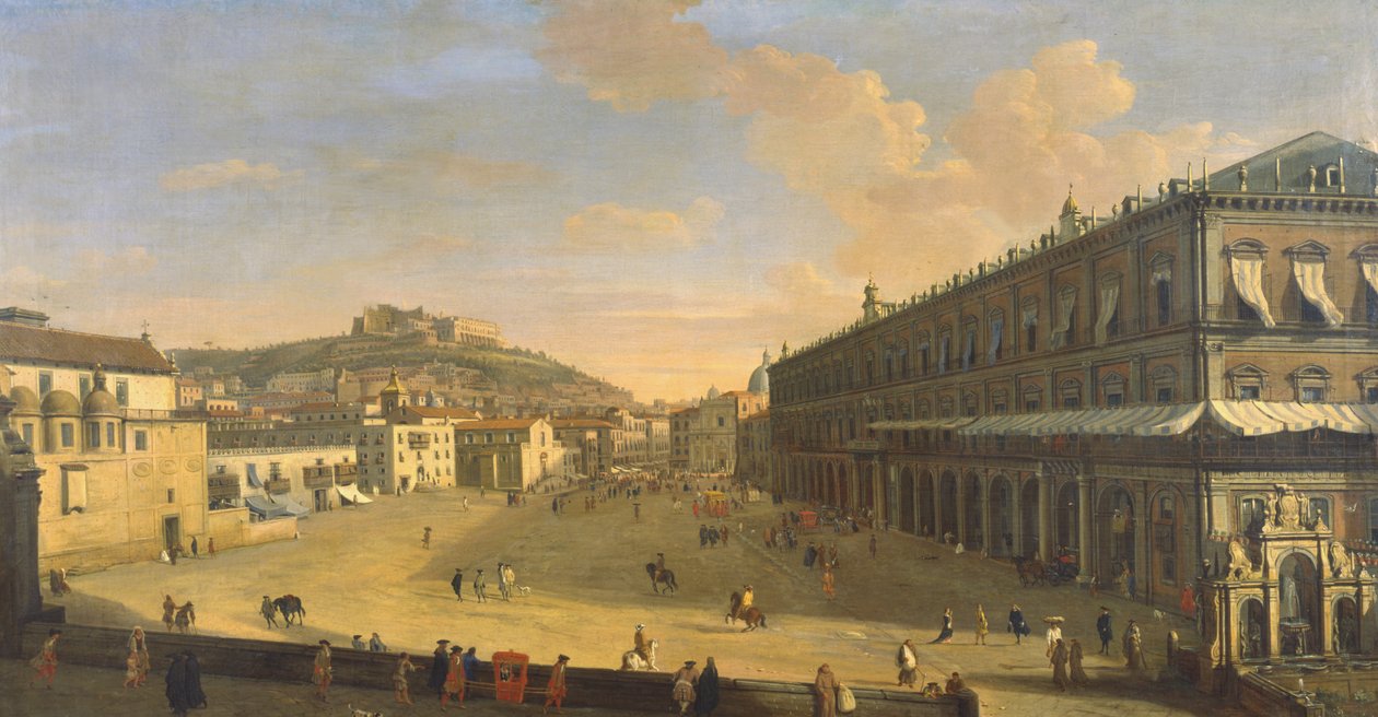 Ansicht einer Straße in Neapel von Gaspar van Wittel