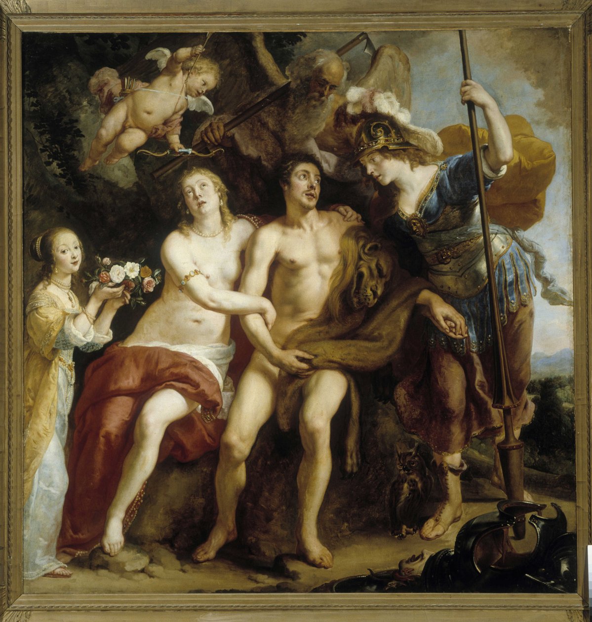 Herkules, Omphale und Minerva von Gaspard de Crayer