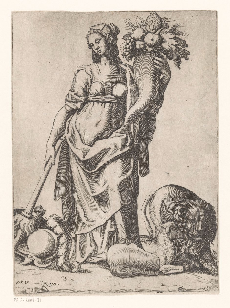 Allegorie auf den Überfluss dank Frieden von Gaspare Oselli