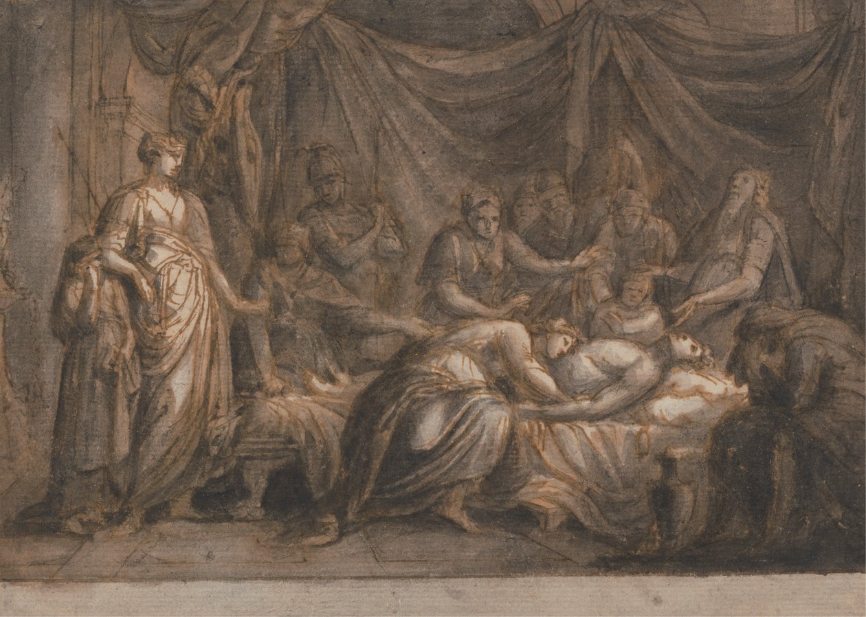 Andromache trauert um den Tod von Hector von Gavin Hamilton