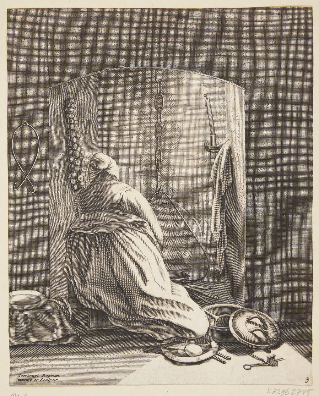 Eine Frau, die kocht von Geertruyt Roghman