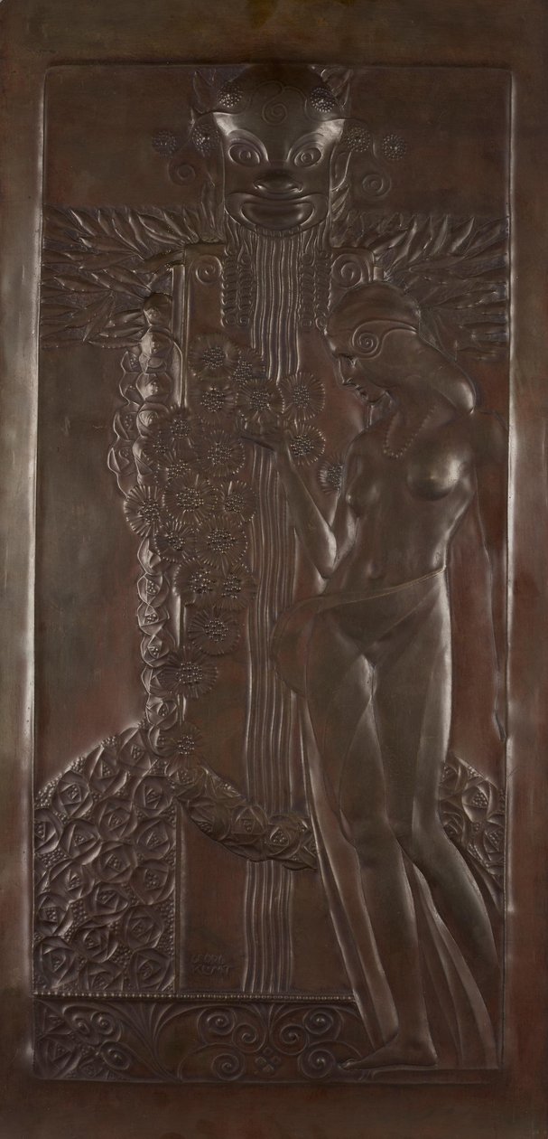 Nymphe und Satyr von Georg Klimt