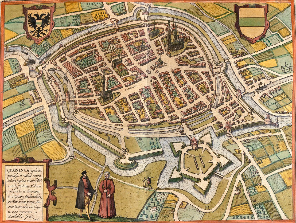 Groningen, Niederlande von Georg and Hogenberg Franz (1535 90) Braun