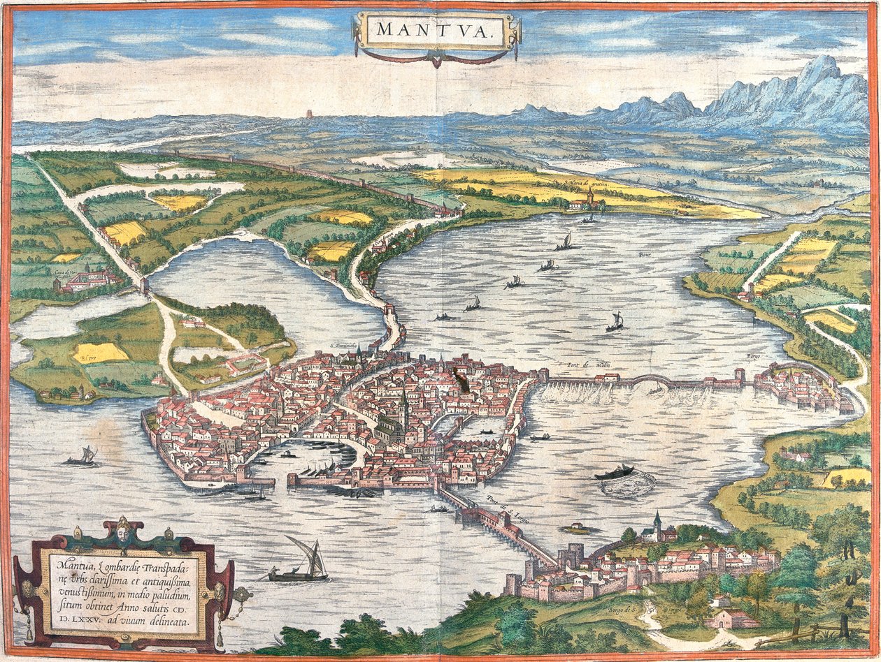Mantua, Italien von Georg and Hogenberg Franz (1535 90) Braun