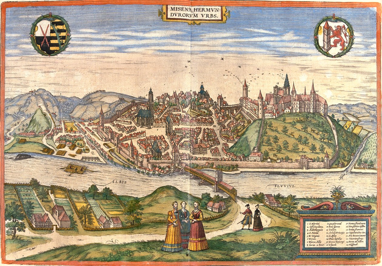 Meißen, Deutschland von Georg and Hogenberg Franz (1535 90) Braun