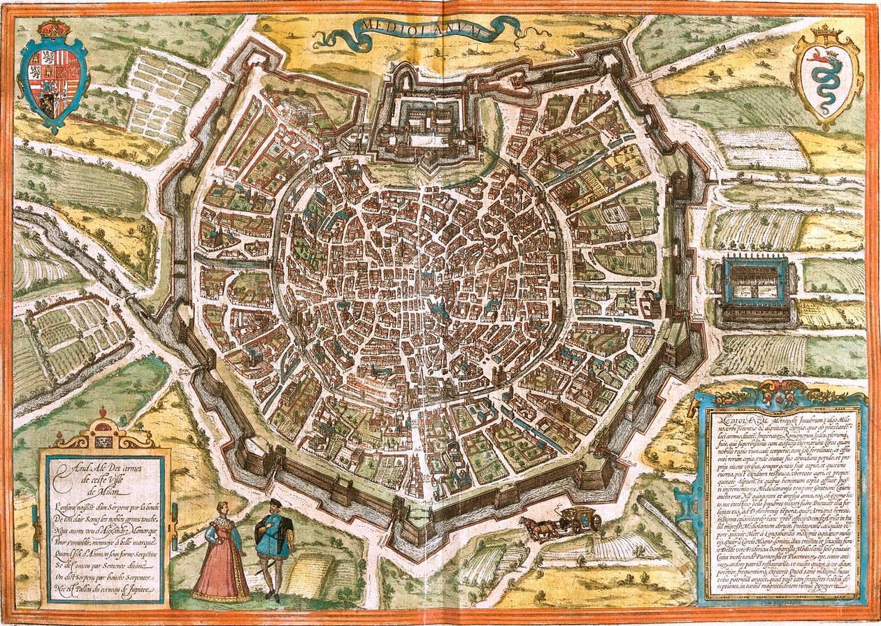 Mailand, Italien von Georg and Hogenberg Franz (1535 90) Braun