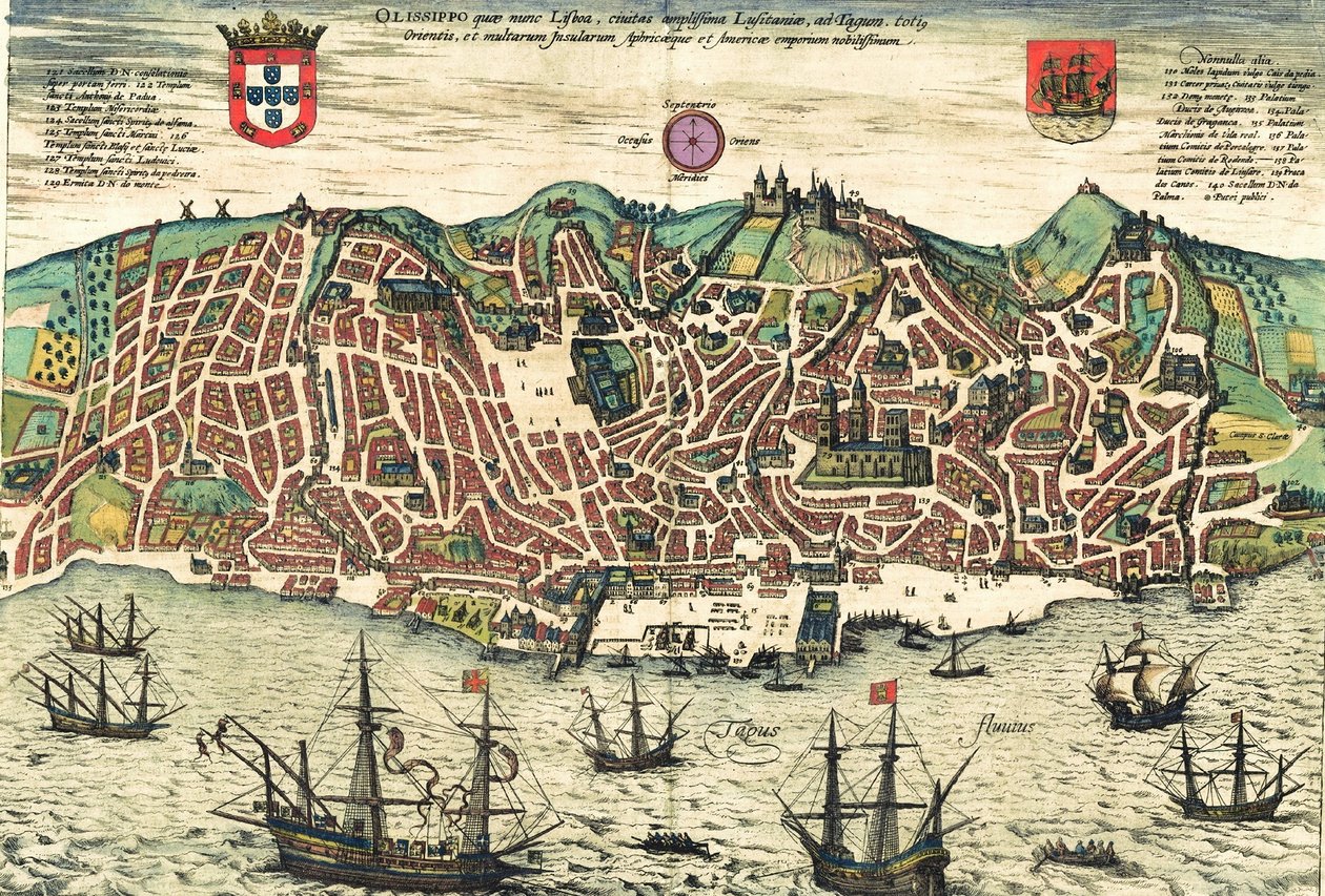 Portugal von Georg and Hogenberg Franz (1535 90) Braun