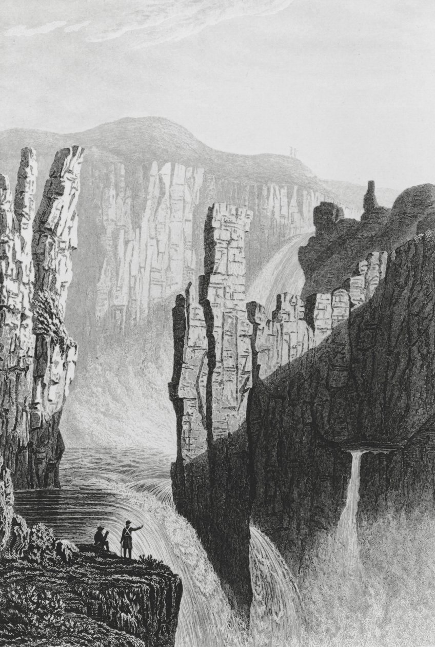 Wilberforce-Fälle, geschätzt auf 250 Fuß Höhe, 1823 von George Back