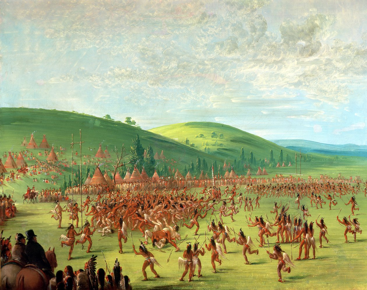 Indisches Ballspiel von George Catlin