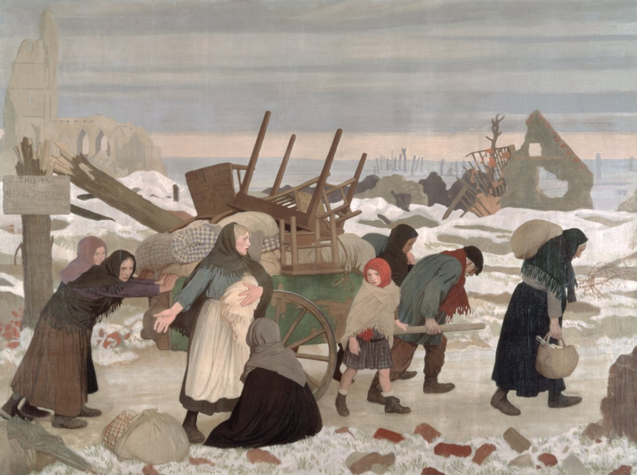 Rückkehr ins zurückeroberte Land, ca. 1918 von George Clausen