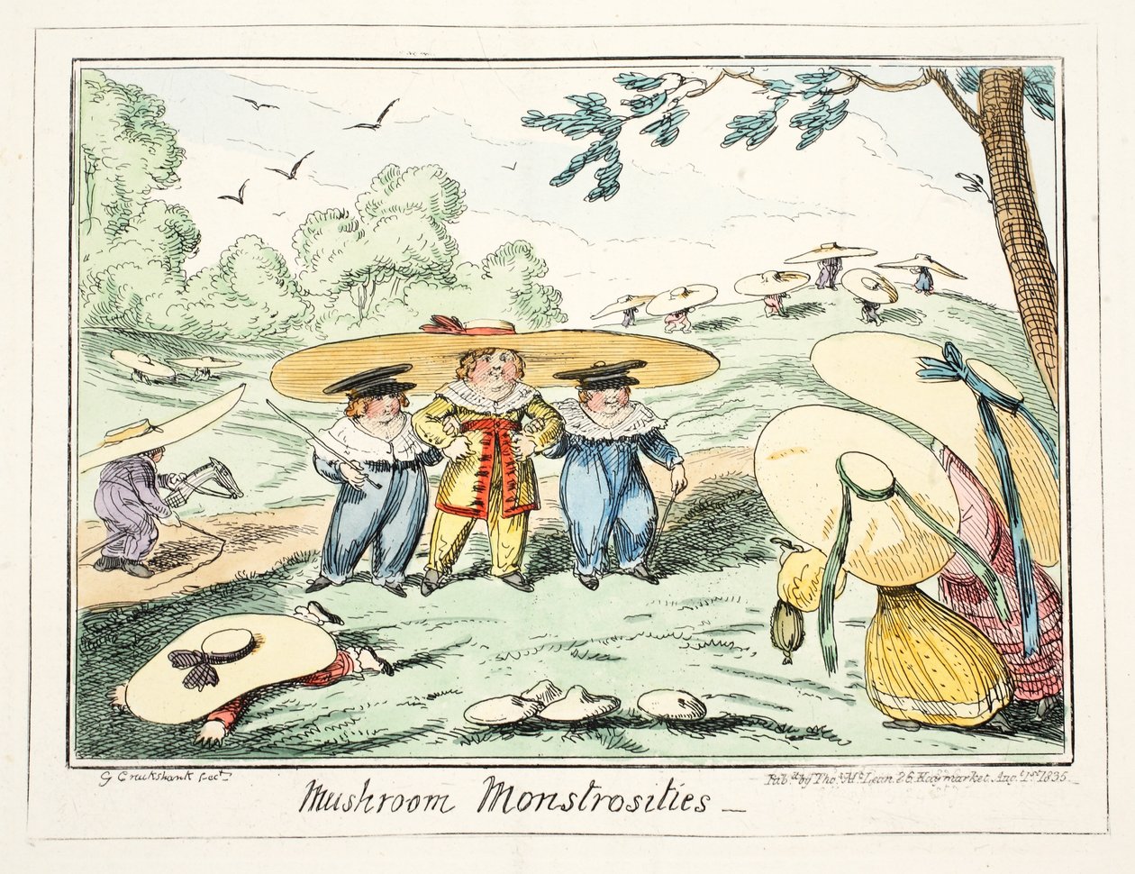 Pilzmonstrositäten, veröffentlicht 1835 von George Cruikshank