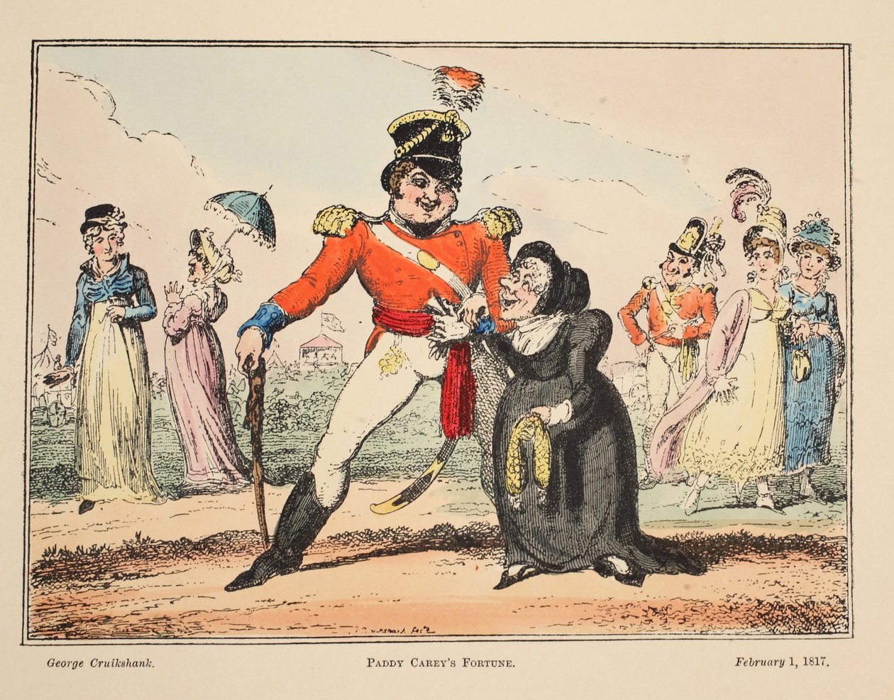 Paddy Careys Glück, veröffentlicht 1817 von George Cruikshank