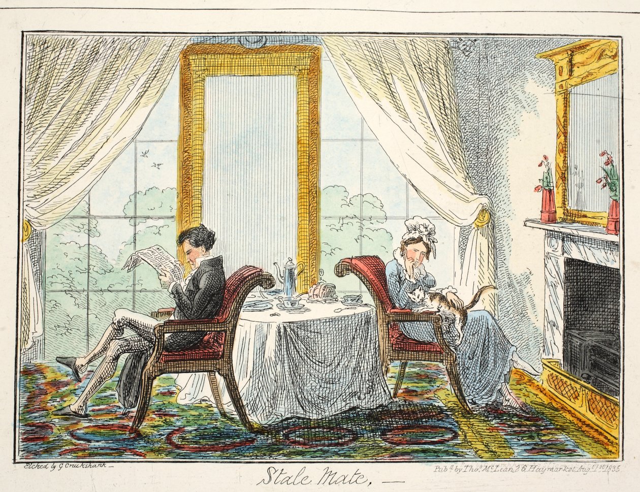 Patt, veröffentlicht 1835 (handkolorierte Radierung) von George Cruikshank